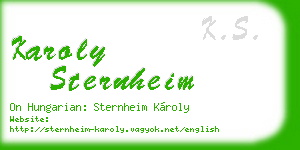 karoly sternheim business card